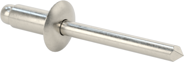 18-8 Paslanmaz Çelik Kör Perçinler, Kubbeli Başlık, 3/16" Çap, 0,126“-0,25” Malzeme Kalınlığı için