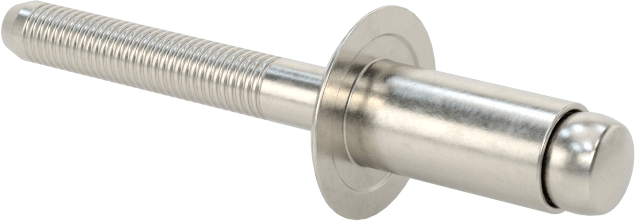 18-8 Paslanmaz Çelik Kör Perçinler, Kubbeli Başlık, 1/4" Çap, 0,126“-0,25” Malzeme Kalınlığı için