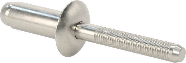 18-8 Paslanmaz Çelik Kör Perçinler, Kubbeli Başlık, 1/4" Çap, 0,251“-0,375” Malzeme Kalınlığı için