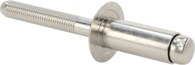 18-8 Paslanmaz Çelik Kör Perçinler, Kubbeli Başlık, 1/4" Çap, 0,251“-0,375” Malzeme Kalınlığı için