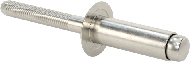 18-8 Paslanmaz Çelik Kör Perçinler, Kubbeli Başlık, 1/4" Çap, 0,376“-0,5” Malzeme Kalınlığı için