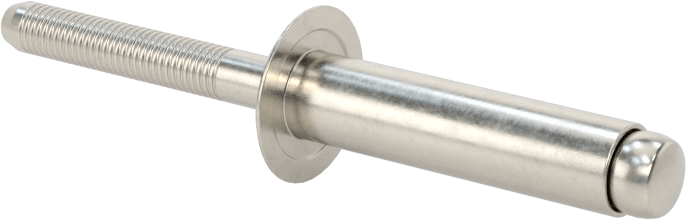 18-8 Paslanmaz Çelik Kör Perçinler, Kubbeli Başlık, 1/4" Çap, 0,626“-0,75” Malzeme Kalınlığı için