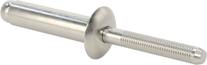 18-8 Paslanmaz Çelik Kör Perçinler, Kubbeli Başlık, 1/4" Çap, 0,626“-0,75” Malzeme Kalınlığı için