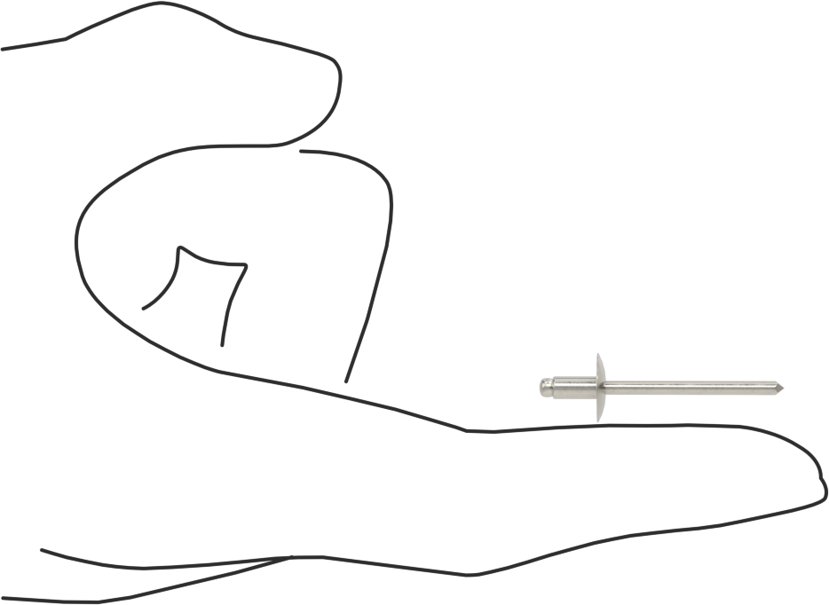 18-8 Paslanmaz Çelik Kör Perçinler, Büyük Çaplı Kubbe Başlı, 1/8" Çap, 0,063“-0,125” Kalınlık için