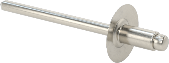 18-8 Paslanmaz Çelik Kör Perçinler, Büyük Çaplı Kubbe Başlı, 1/8" Çap, 0,063“-0,125” Kalınlık için