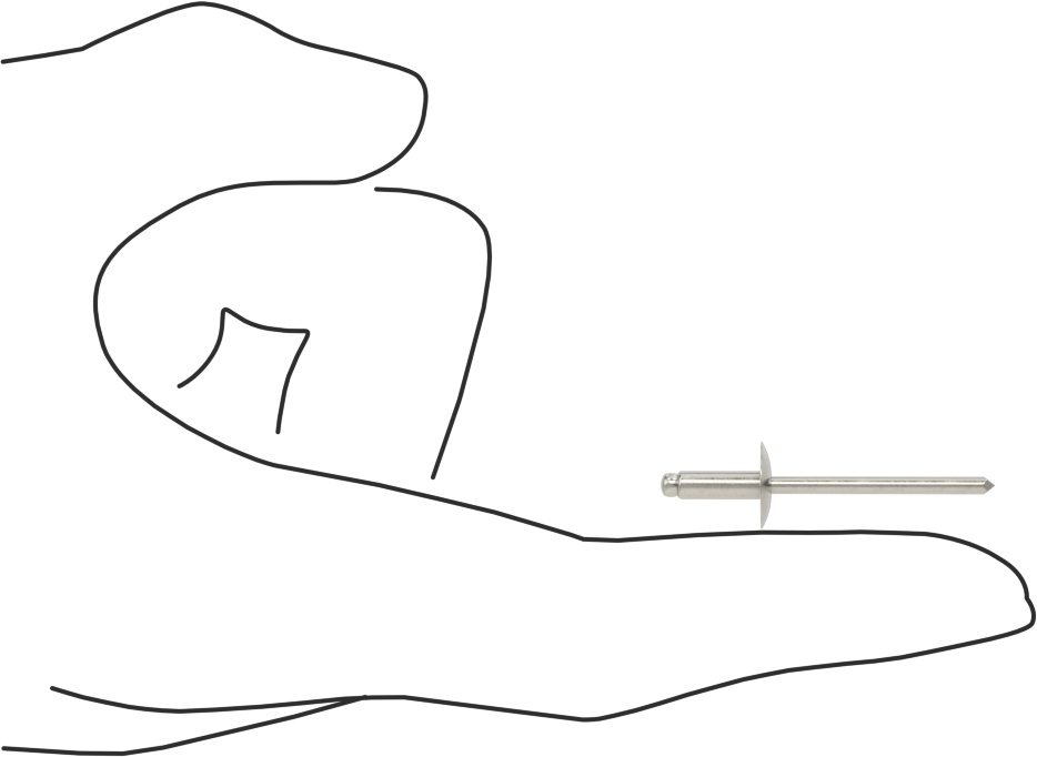 18-8 Paslanmaz Çelik Kör Perçinler, Büyük Çaplı Kubbe Başlı, 1/8" Çap, 0,188“-0,25” kalınlık için