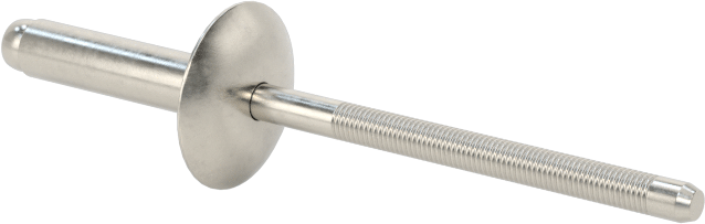 18-8 Paslanmaz Çelik Kör Perçinler, Büyük Çaplı Kubbe Başlı, 1/8" Çap, 0,313“ - 0,375” Kalınlık için