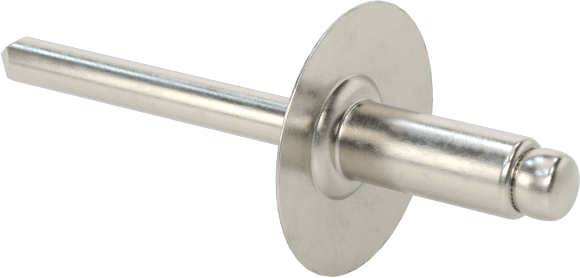 18-8 Paslanmaz Çelik Kör Perçinler, Büyük Çaplı Kubbe Başlı, 3/16" Çap, 0,126“-0,25” Kalınlık için