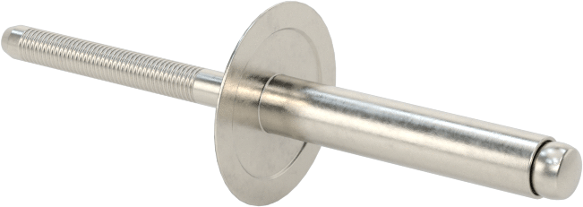 18-8 Paslanmaz Çelik Kör Perçinler, Büyük Çaplı Kubbe Başlı, 3/16" Çap, 0,626“-0,75” Kalınlık için