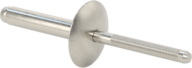 18-8 Paslanmaz Çelik Kör Perçinler, Büyük Çaplı Kubbe Başlı, 3/16" Çap, 0,626“-0,75” Kalınlık için