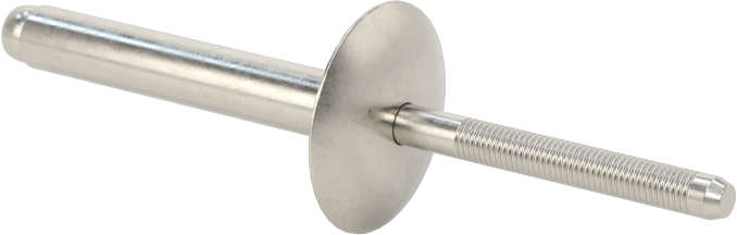18-8 Paslanmaz Çelik Kör Perçinler, Büyük Çaplı Kubbe Başlı, 3/16" Çap, 0,876“-1” Kalınlık için