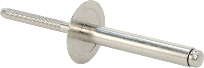 18-8 Paslanmaz Çelik Kör Perçinler, Büyük Çaplı Kubbe Başlı, 3/16" Çap, 0,876“-1” Kalınlık için