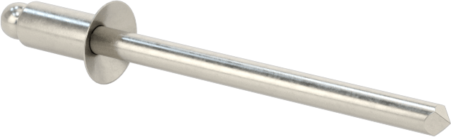 18-8 Paslanmaz Çelik Kör Perçinler, Gömme Montaj, 1/8" Çap, 0,063“-0,125” Malzeme Kalınlığı için
