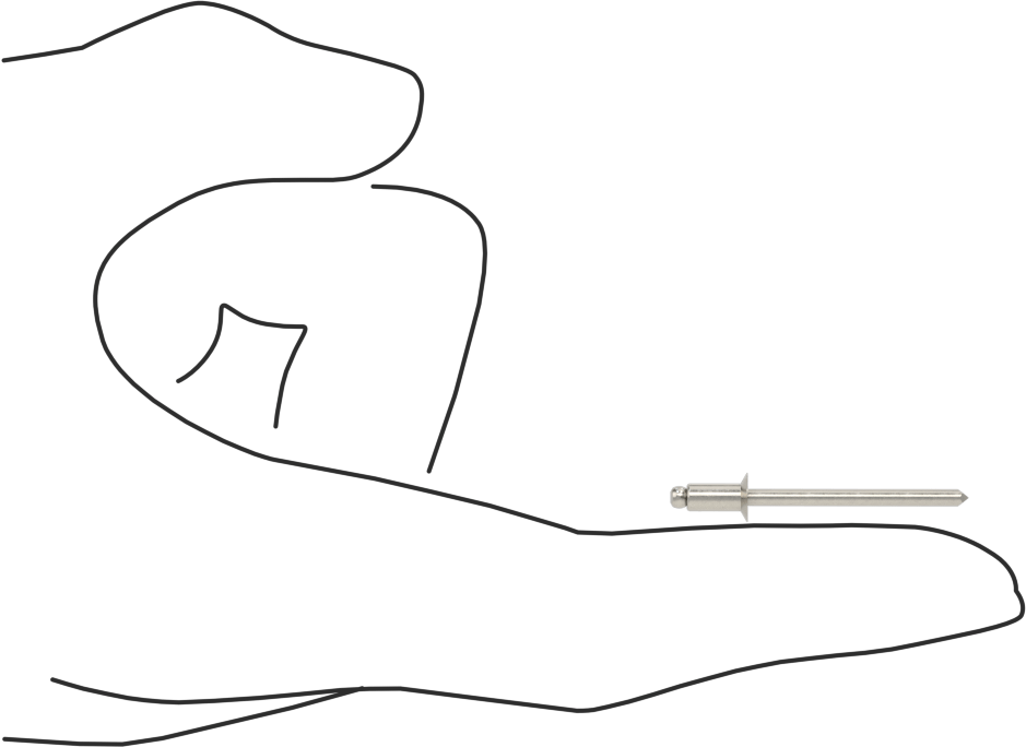 18-8 Paslanmaz Çelik Kör Perçinler, Gömme Montaj, 1/8" Çap, 0,063“-0,125” Malzeme Kalınlığı için