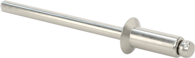18-8 Paslanmaz Çelik Kör Perçinler, Gömme Montaj, 1/8" Çap, 0,126“-0,187” Malzeme Kalınlığı için