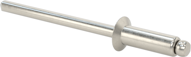 18-8 Paslanmaz Çelik Kör Perçinler, Gömme Montaj, 1/8" Çap, 0,188“-0,25” Malzeme Kalınlığı için