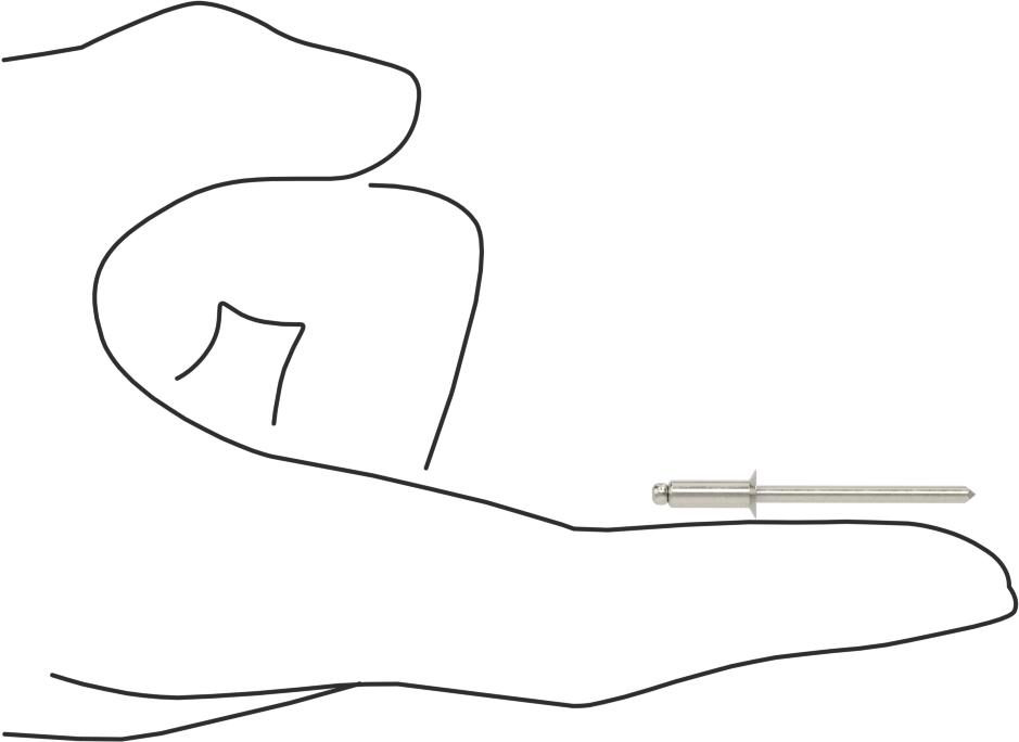 18-8 Paslanmaz Çelik Kör Perçinler, Gömme Montaj, 1/8" Çap, 0,188“-0,25” Malzeme Kalınlığı için