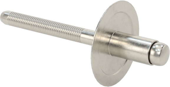 18-8 Paslanmaz Çelik Kör Perçinler, Büyük Çaplı Kubbe Başlı, 3/16" Çap, 0,02“-0,125” Kalınlık için