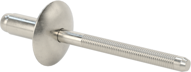 18-8 Paslanmaz Çelik Kör Perçinler, Kubbeli Başlık, 5/32" Çap, 0,126“-0,187” Kalınlık için