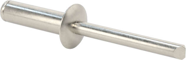 18-8 Paslanmaz Çelik Kör Perçinler, Kubbeli Başlık, 4 mm Çap, 8,5 mm-10,5 mm Malzeme Kalınlığı için