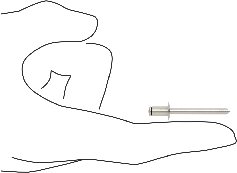 18-8 Paslanmaz Çelik Kör Perçinler, Kubbeli Başlık, 5 mm Çap, 2 mm-4 mm Malzeme Kalınlığı için