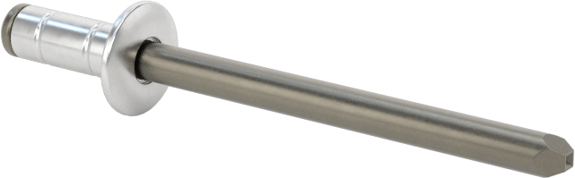Geniş Kalınlık Aralığı Kör Perçinler, Çelik Mandrel, 1/8" Çap, 0,039“-0,187” Kalınlıkta Malzeme için