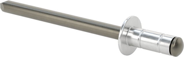 Geniş Kalınlık Aralığı Kör Perçinler, Çelik Mandrel, 1/8" Çap, 0,039“-0,187” Kalınlıkta Malzeme için