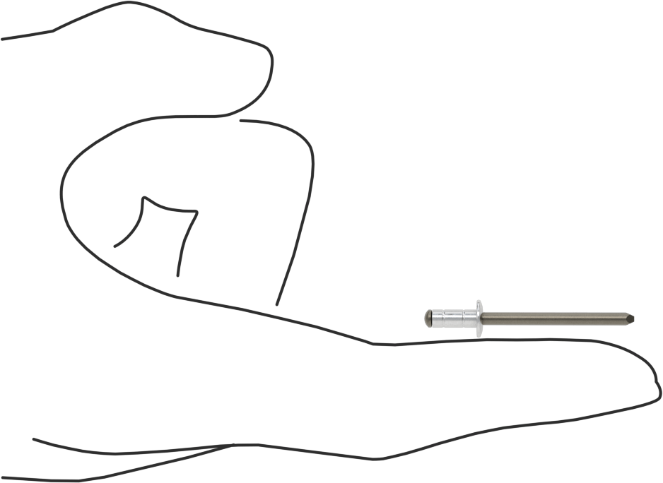 Geniş Kalınlık Aralığı Kör Perçinler, Çelik Mandrel, 1/8" Çap, 0,039“-0,187” Kalınlıkta Malzeme için