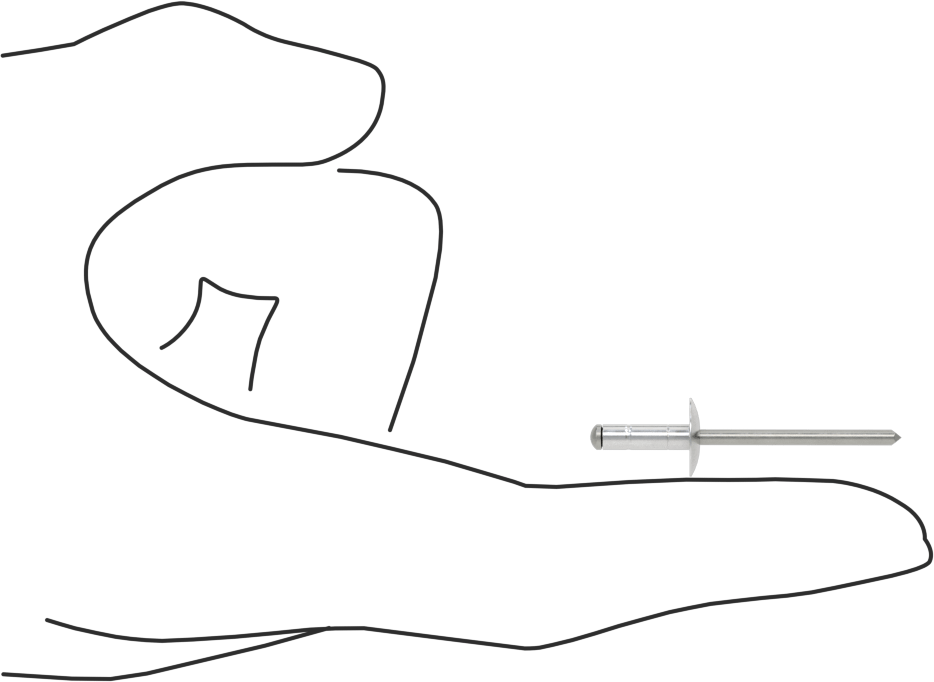 Geniş Kalınlık Aralığı Kör Perçinler, Büyük Çaplı Kubbe Başlı, 1/8" Çap, 0,039 inç - 0,187 inç Kalınlık için