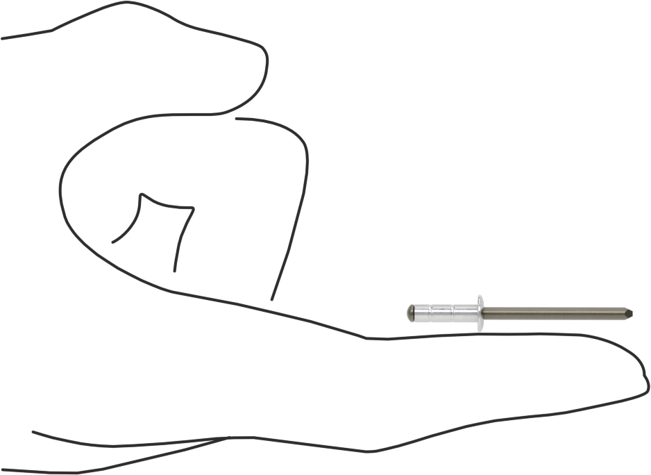 Geniş Kalınlık Aralığı Kör Perçinler, Çelik Mandrel, 1/8" Çap, 0,157“-0,312” Kalın Malzeme için