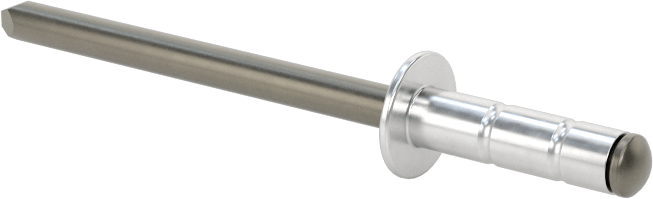 Geniş Kalınlık Aralığı Kör Perçinler, Çelik Mandrel, 1/8" Çap, 0,157“-0,312” Kalın Malzeme için