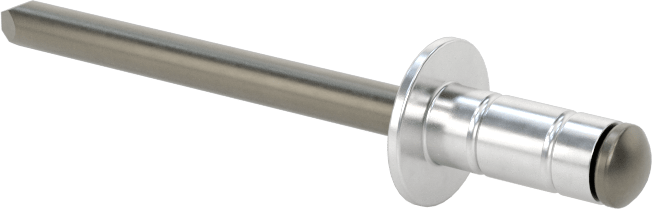 Geniş Kalınlık Aralığı Kör Perçinler, Çelik Mandrel, 3/16" Çap, 0,063“-1/4” Kalın Malzeme için