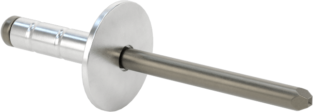 Geniş Kalınlık Aralığı Kör Perçinler, Büyük Çaplı Kubbe Başlı, 3/16" Çap, 0,251“-0,5” Kalınlık için