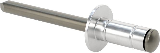Geniş Kalınlık Aralığı Kör Perçinler, Çelik Mandrel, 1/4" Çap, 0,08“-0,35” kalınlığında malzeme için
