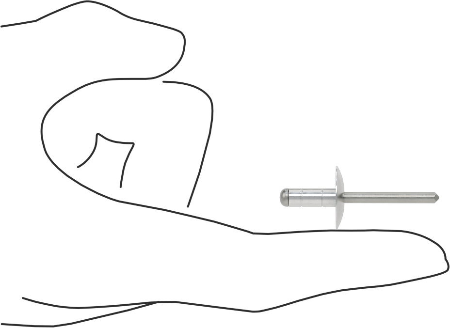 Geniş Kalınlık Aralığı Kör Perçinler, Kubbeli Başlık, 3/16" Çap, 0,039“-0,252” Kalınlık için