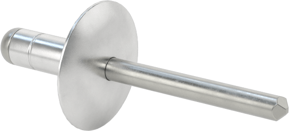 Geniş Kalınlık Aralığı Kör Perçinler, Kubbeli Başlık, 3/16" Çap, 0,039“-0,252” Kalınlık için