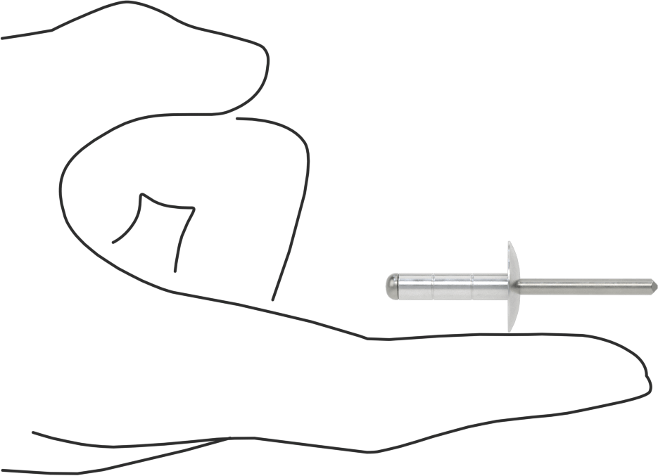 Geniş Kalınlık Aralığı Kör Perçinler, Kubbeli Başlık, 3/16" Çap, 0,197“-0,598” Kalınlık için