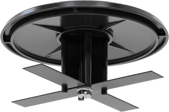 Çıtçıtlı Tapa, Yuvarlak, Cam Takviyeli Plastik, 3-3/4“ ila 4-1/8” İç Çap için