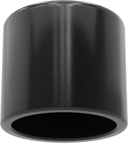 Yuvarlak Kapaklar, 1/2“ ila 9/16” Dış Çap için, 1/2" İç Yükseklik, Siyah