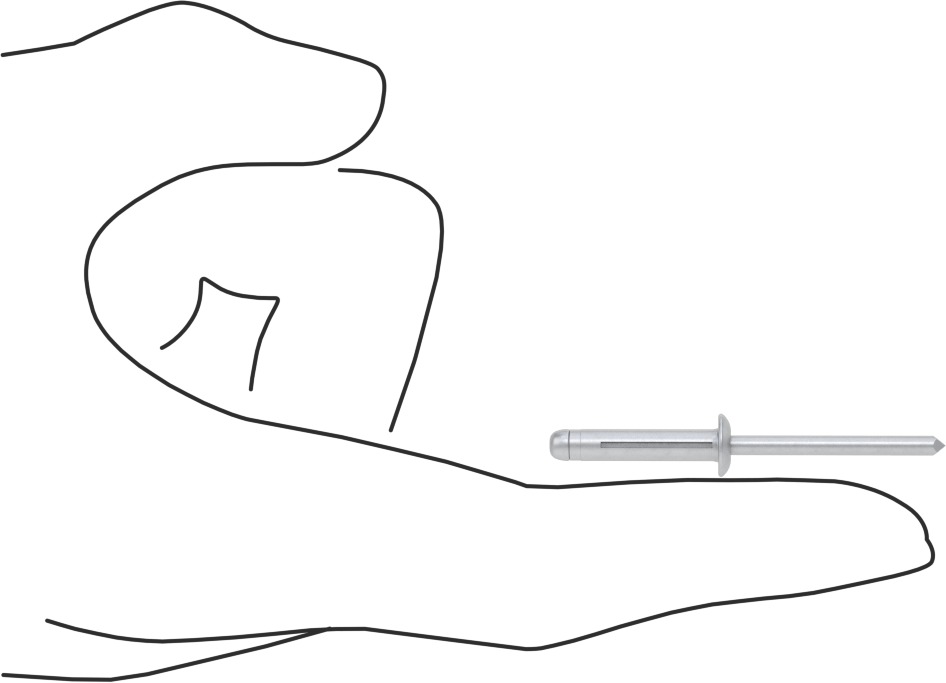 Yumuşak Malzemeler için Kör Perçinler, 5/32" Çap, 0,04“-0,275” Malzeme Kalınlığı için