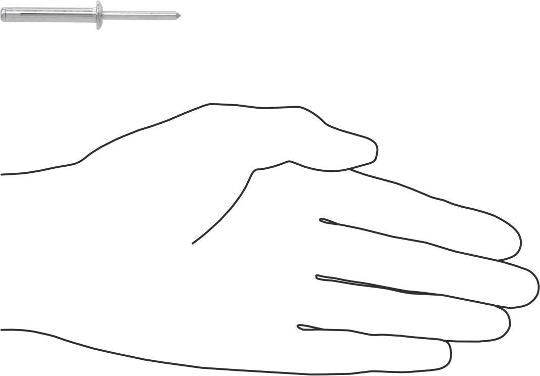 Yumuşak Malzemeler için Kör Perçinler, 3/16" Çap, 0,157“-5/8” malzeme kalınlığı için