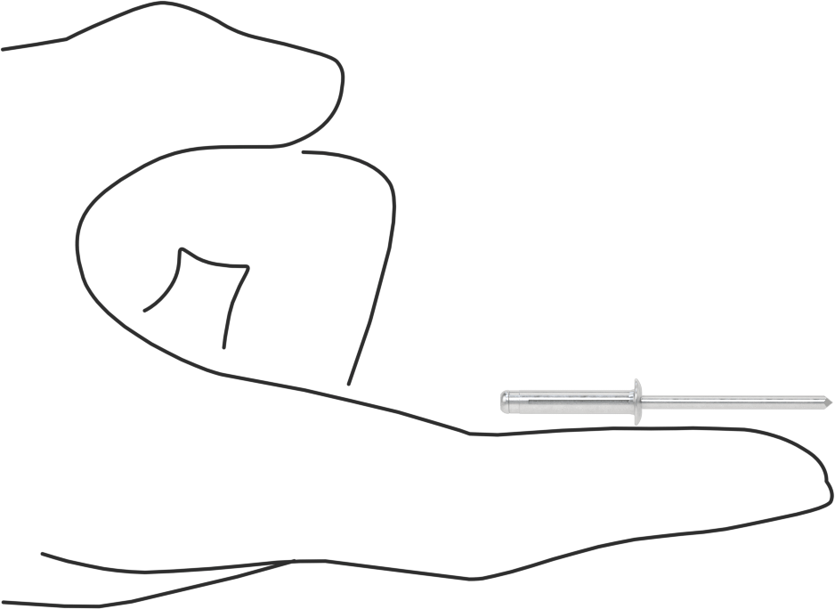Yumuşak Malzemeler için Kör Perçinler, 1/8" Çap, 0,02“-0,275” Malzeme Kalınlığı için