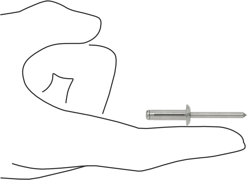 Yumuşak Malzemeler için Kör Perçinler, 3/16" Çap, 0,039“-0,156” Malzeme Kalınlığı için