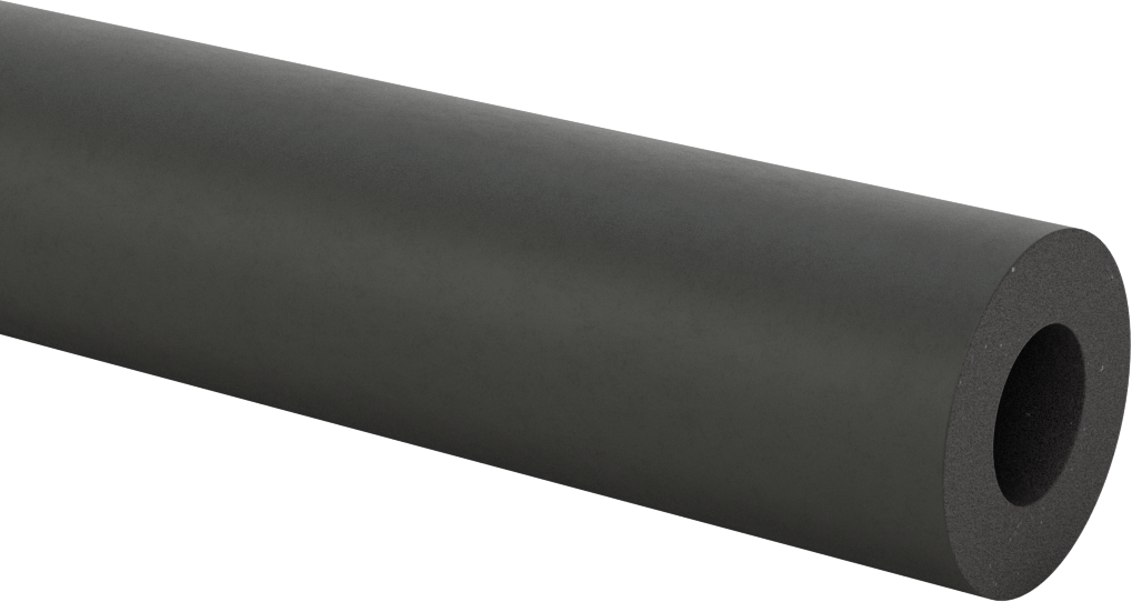 Açık Uçlu Yuvarlak Tutamaklar, Uzunlukta Kesim, Pürüzsüz Buna-N, Siyah, 7/8" Dış Çap için, 3 Fit Uzunluk