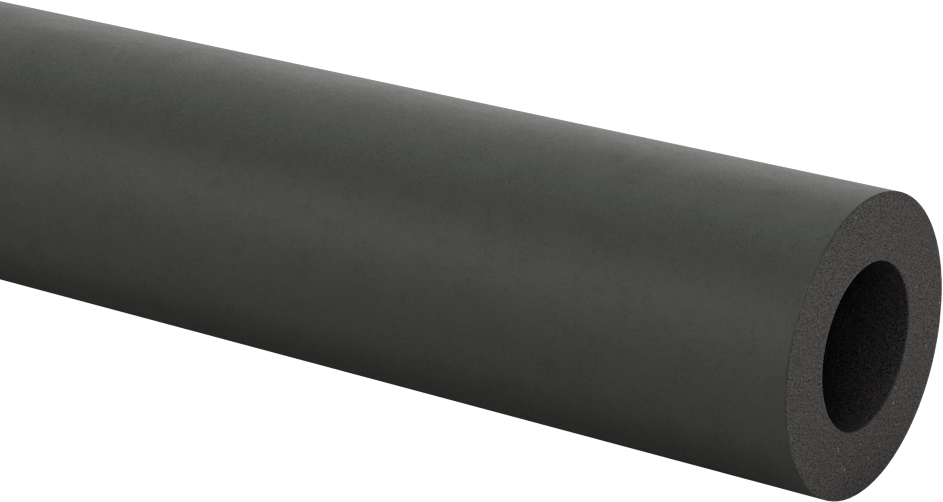Açık Uçlu Yuvarlak Tutamaklar, Uzunlukta Kesim, Pürüzsüz Buna-N, Siyah, 3/4" dış çap için, 10 Fit Uzunluk