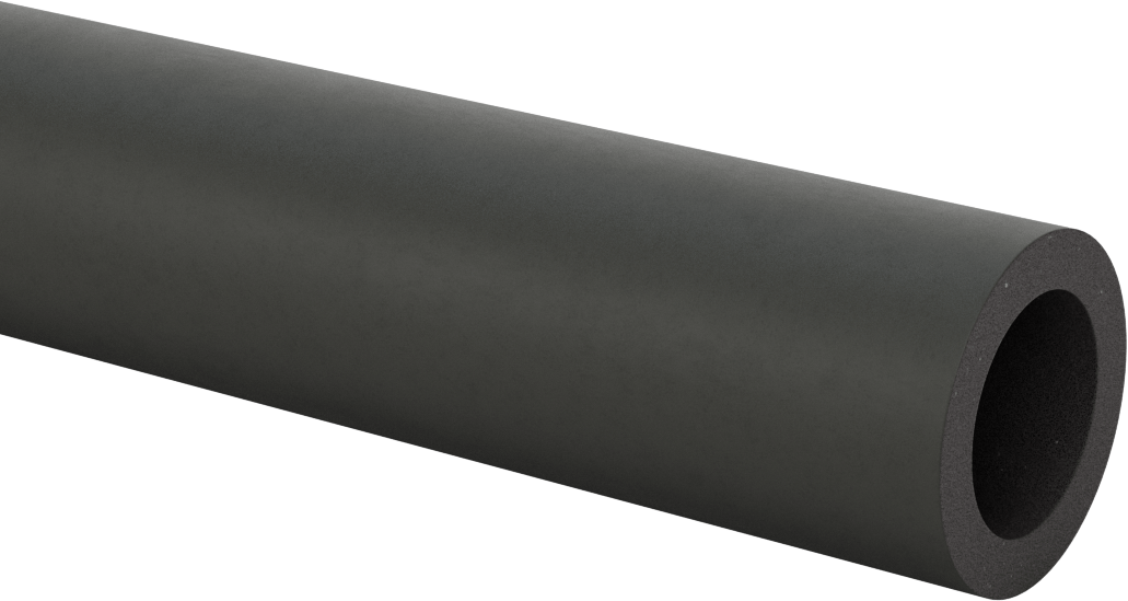 Açık Uçlu Yuvarlak Tutamaklar, Uzunlukta Kesim, Pürüzsüz Buna-N, Siyah, 1-1/4" Dış Çap için, 10' Uzunluk