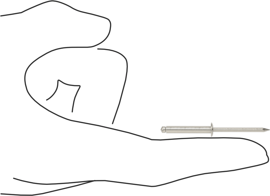 316 Paslanmaz Çelik Kubbeli Başlı Kör Perçinler, 1/8" Çap, 0,501“-0,625” Malzeme Kalınlığı