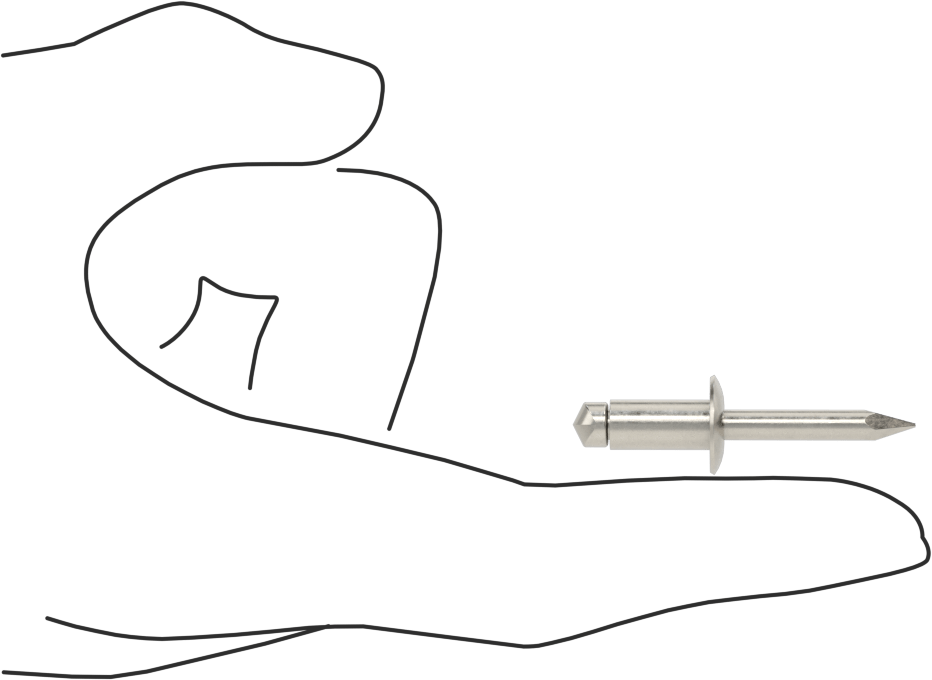 316 Paslanmaz Çelik Kubbeli Başlı Kör Perçinler, 1/4" Çap, 0,062“-0,25” Malzeme Kalınlığı için