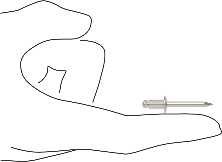316 Paslanmaz Çelik Kubbeli Başlı Kör Perçinler, 3/16" Çap, 0,02“-0,125” Malzeme Kalınlığı için