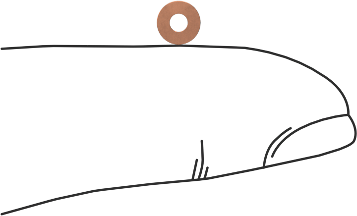 Bakır Mil. Spec. Pul, 1 Numaralı Vida Boyutu için, 0.078" ID, 0.188" OD, MS15795-501